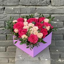 Цветочная композиция из Розы в коробке в Лальске