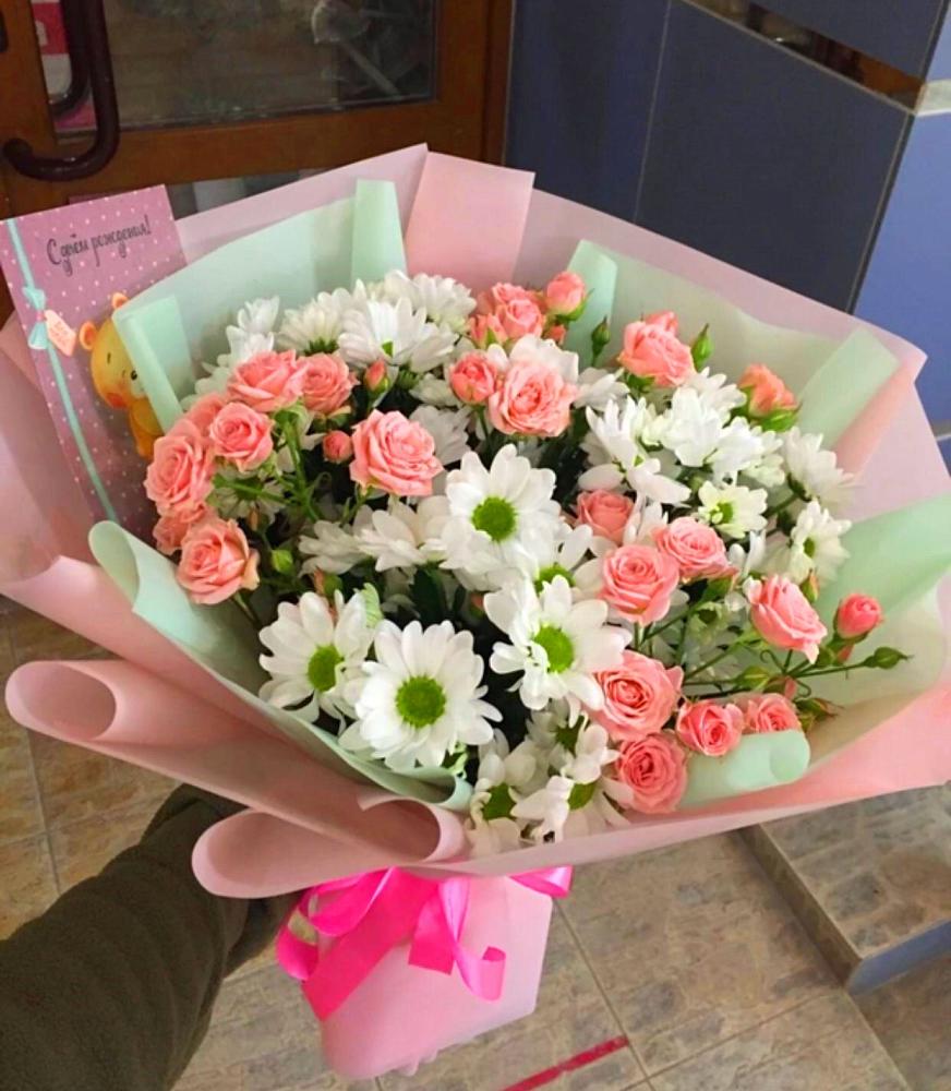 Букет цветов из: Розы и Хризантемы в Лальске