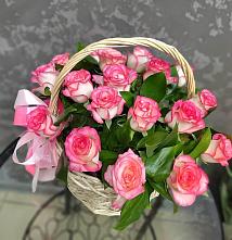 Цветочная композиция из Розы в корзине #REPLACE_PRED# Лальске