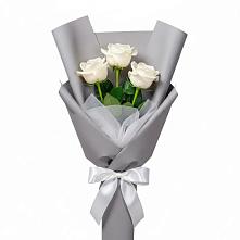 Букет 3 белые розы #REPLACE_PRED# Лальске