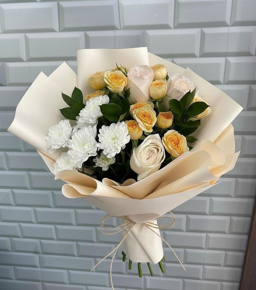 Букет цветов из: Розы и Хризантемы в Лальске