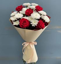 Букет цветов из:  Розы и Хризантемы в Лальске