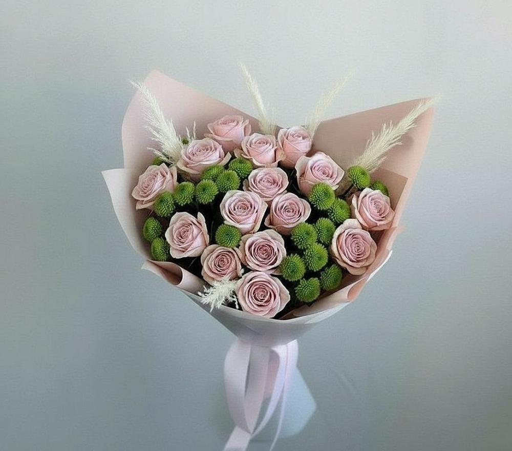 Букет цветов из: Розы и Хризантемы в Лальске