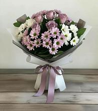 Букет цветов из:  Хризантемы и Розы #REPLACE_PRED# Лальске