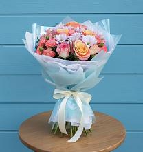 Букет цветов из:  Хризантемы и Розы в Лальске