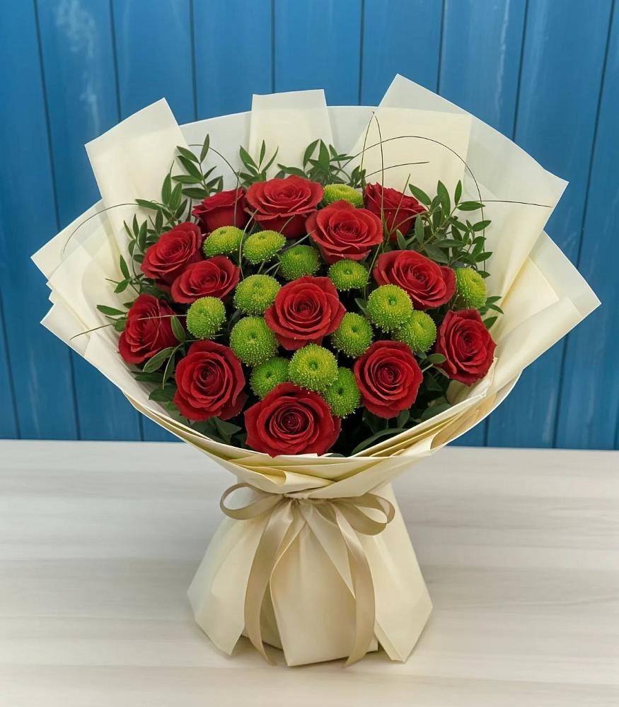 Букет цветов из: Розы и Хризантемы в Лальске